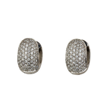 Featured image of this Women’s 18k White Gold Diamond Hoop Earrings