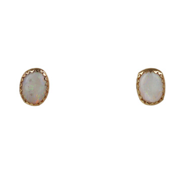 Featured image of this Women’s 14k Yellow Gold Opal Stud Earrings
