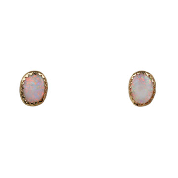 Featured image of this Women’s 14k Yellow Gold Opal Stud Earrings