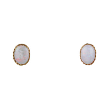 Featured image of this Women’s 14k Yellow Gold Opal Stud Earrings