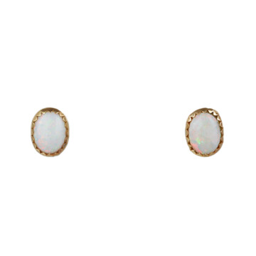 Featured image of this Women’s 14k Yellow Gold Opal Stud Earrings