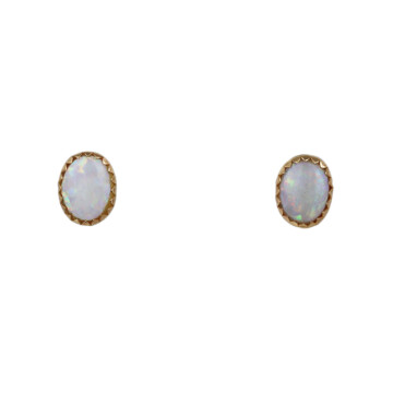 Featured image of this Women’s 14k Yellow Gold Opal Stud Earrings