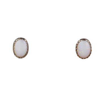 Featured image of this Women’s 14k White Gold Opal Stud Earrings