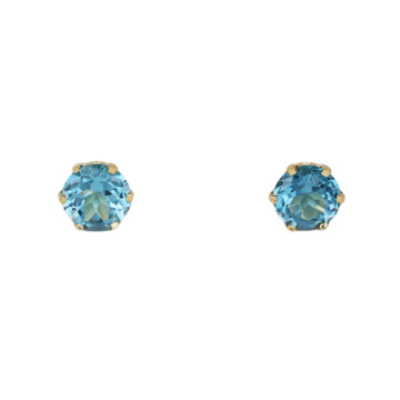 Featured image of this Women’s 14k Yellow Gold Topaz Stud Earrings