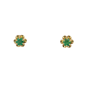 Featured image of this Women’s 14k Yellow Gold Emerald Stud Earrings