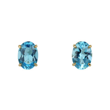Featured image of this Women’s 14k Yellow Gold Topaz Stud Earrings