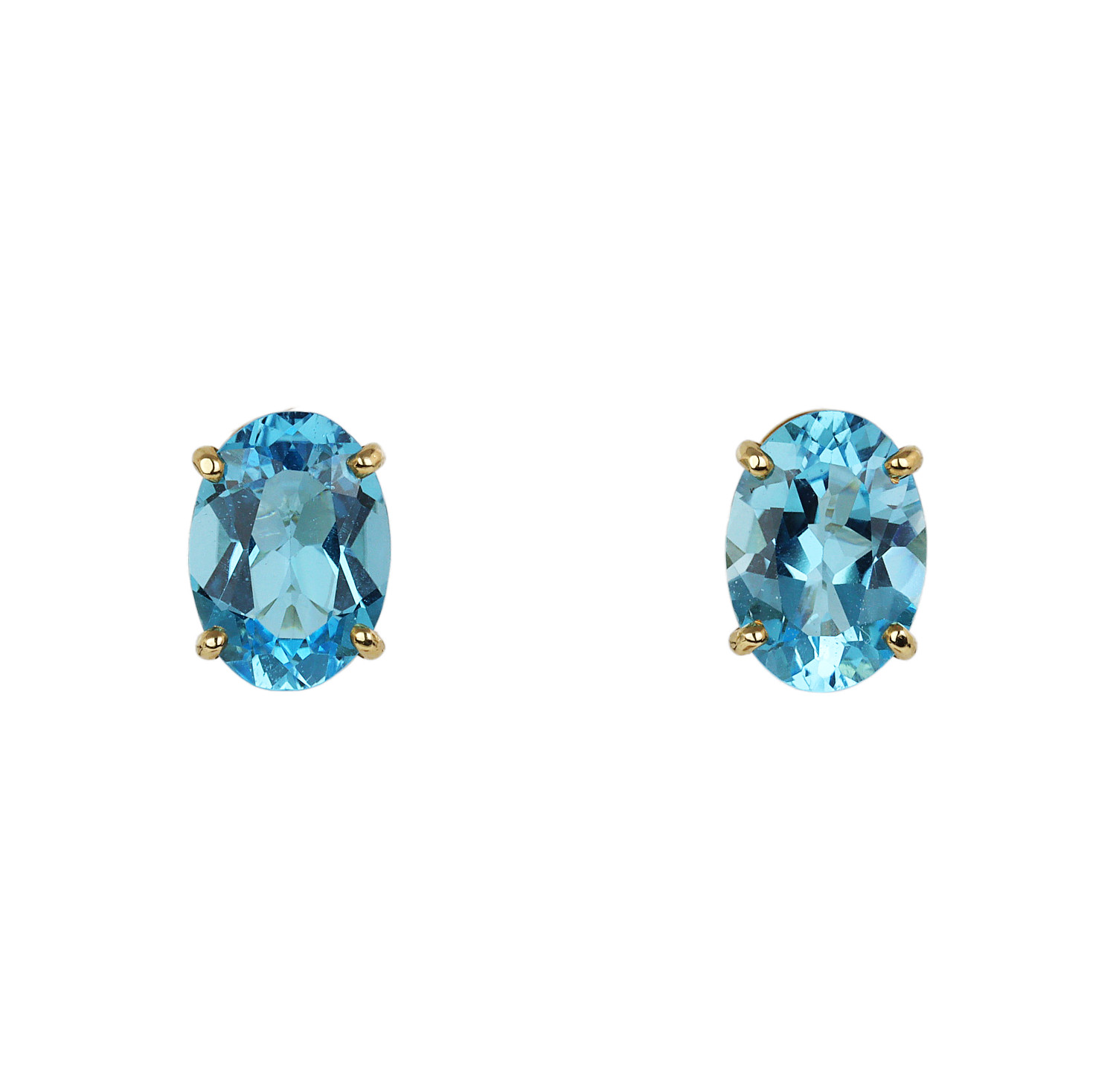 Featured image of this Women’s 14k Yellow Gold Topaz Stud Earrings