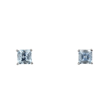 Featured image of this Women’s 14k White Gold Aquamarine Stud Earrings