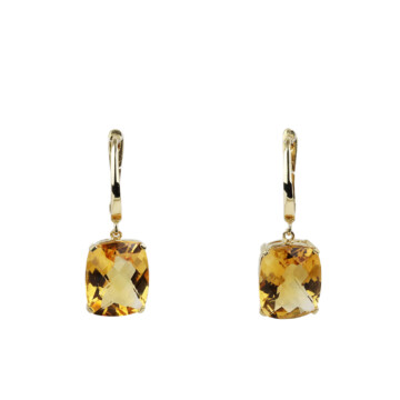 Featured image of this Women’s 14k Yellow Gold Citrine Dangle Earrings