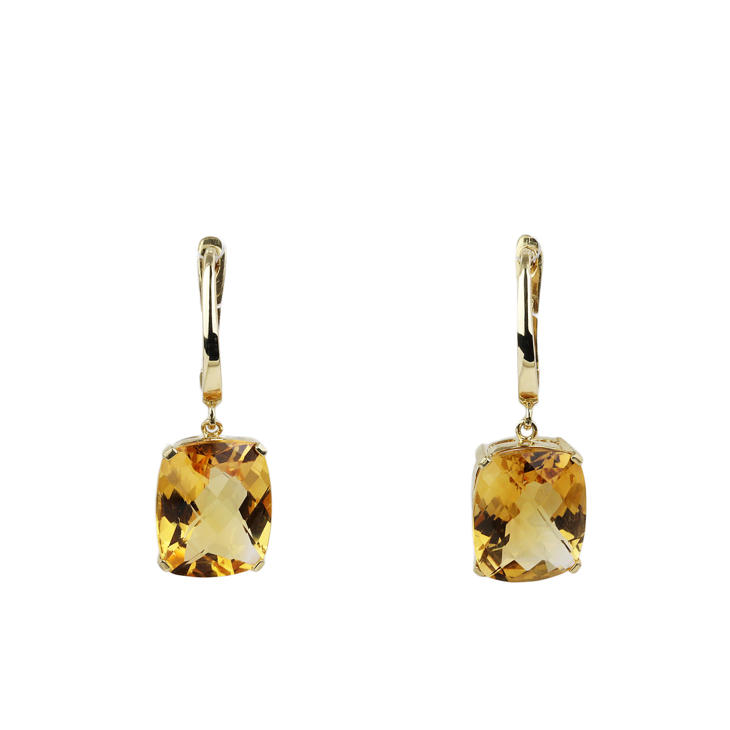 Featured image of this Women’s 14k Yellow Gold Citrine Dangle Earrings
