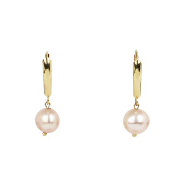 Featured image of this Women’s 14k Yellow Gold Pearl Dangle Earrings