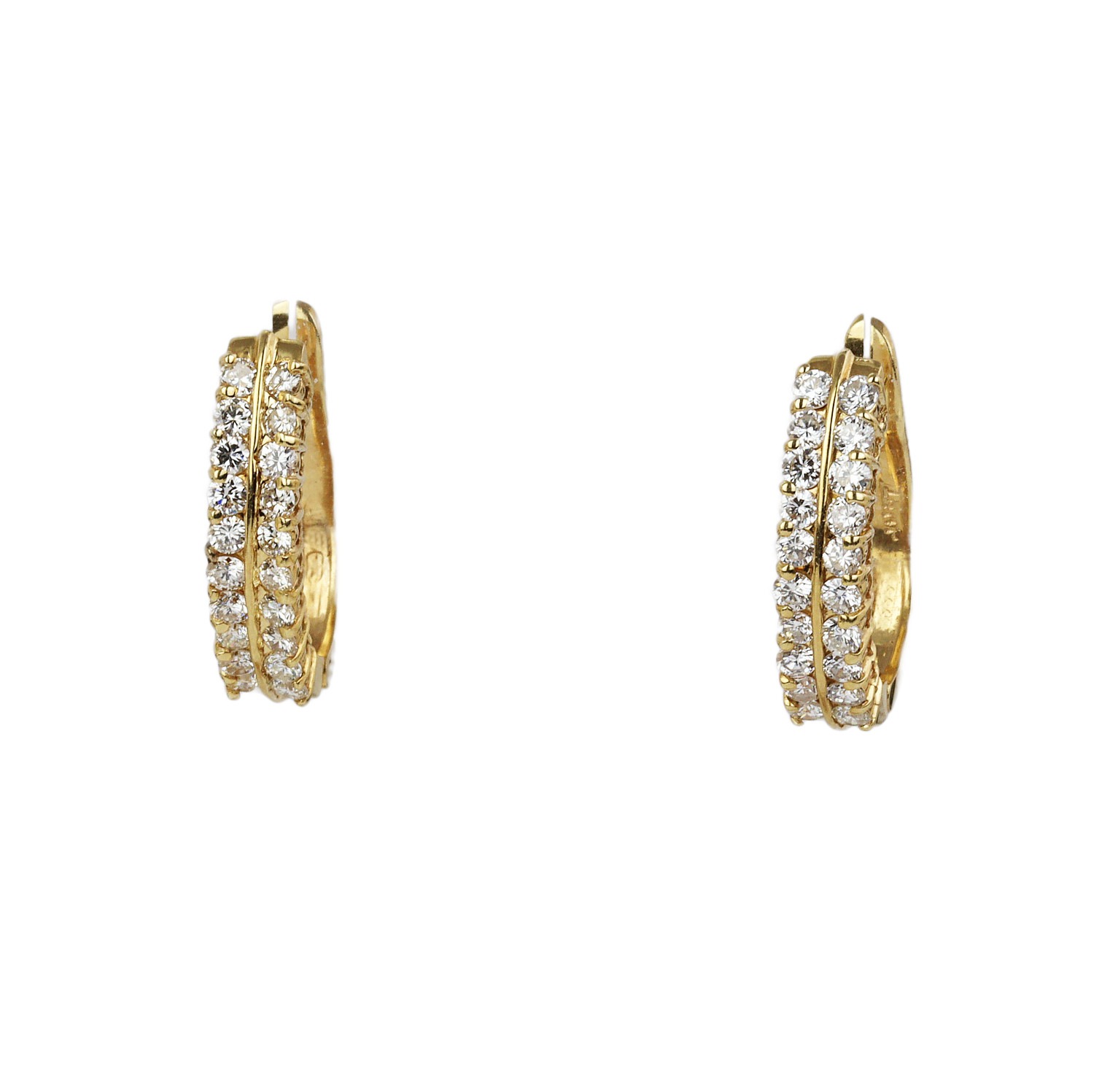 Featured image of this Women’s 18k Yellow Gold Diamond Hoop Earrings