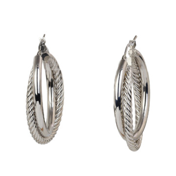 Featured image of this Women’s 14k White Gold Hoop Earrings