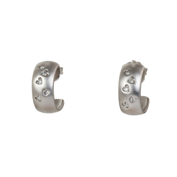 Featured image of this Women’s 14k White Gold Diamond Hoop Earrings