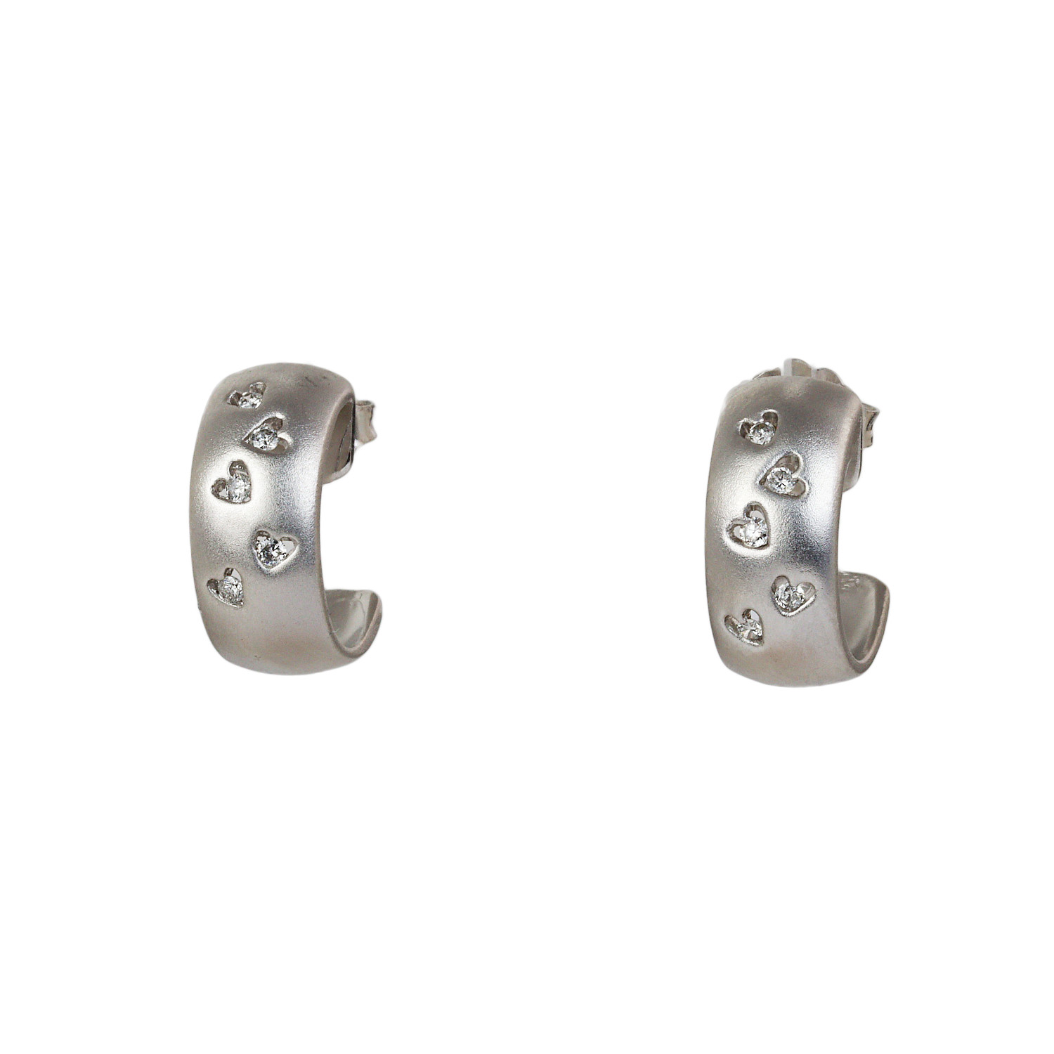 Featured image of this Women’s 14k White Gold Diamond Hoop Earrings