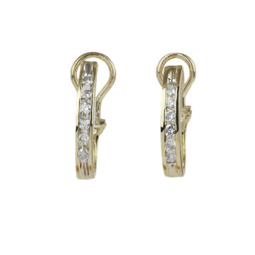 Featured image of this Women’s 14k Yellow Gold Diamond Hoop Earrings