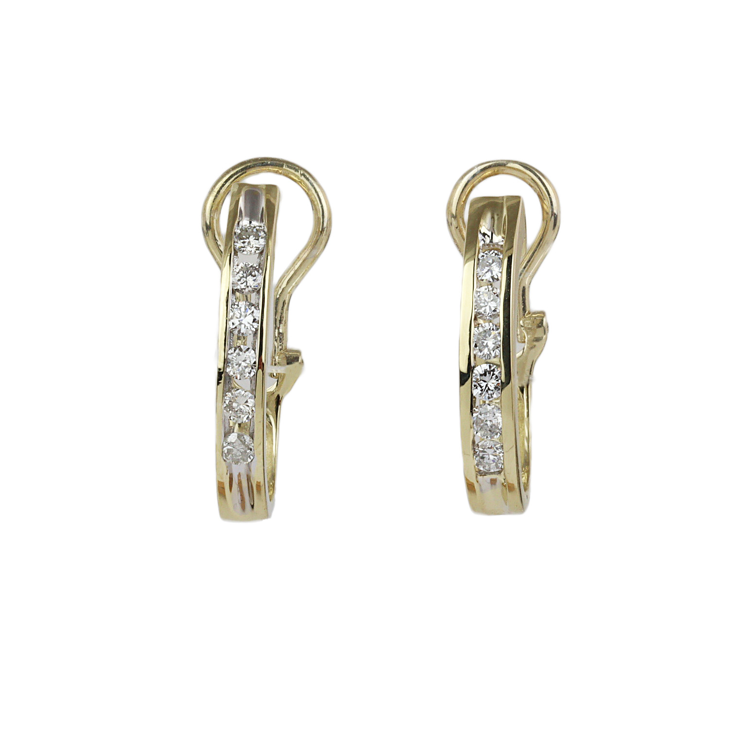 Featured image of this Women’s 14k Yellow Gold Diamond Hoop Earrings