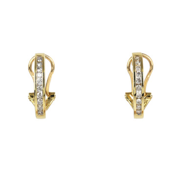 Featured image of this Women’s 14k Yellow Gold Diamond Hoop Earrings