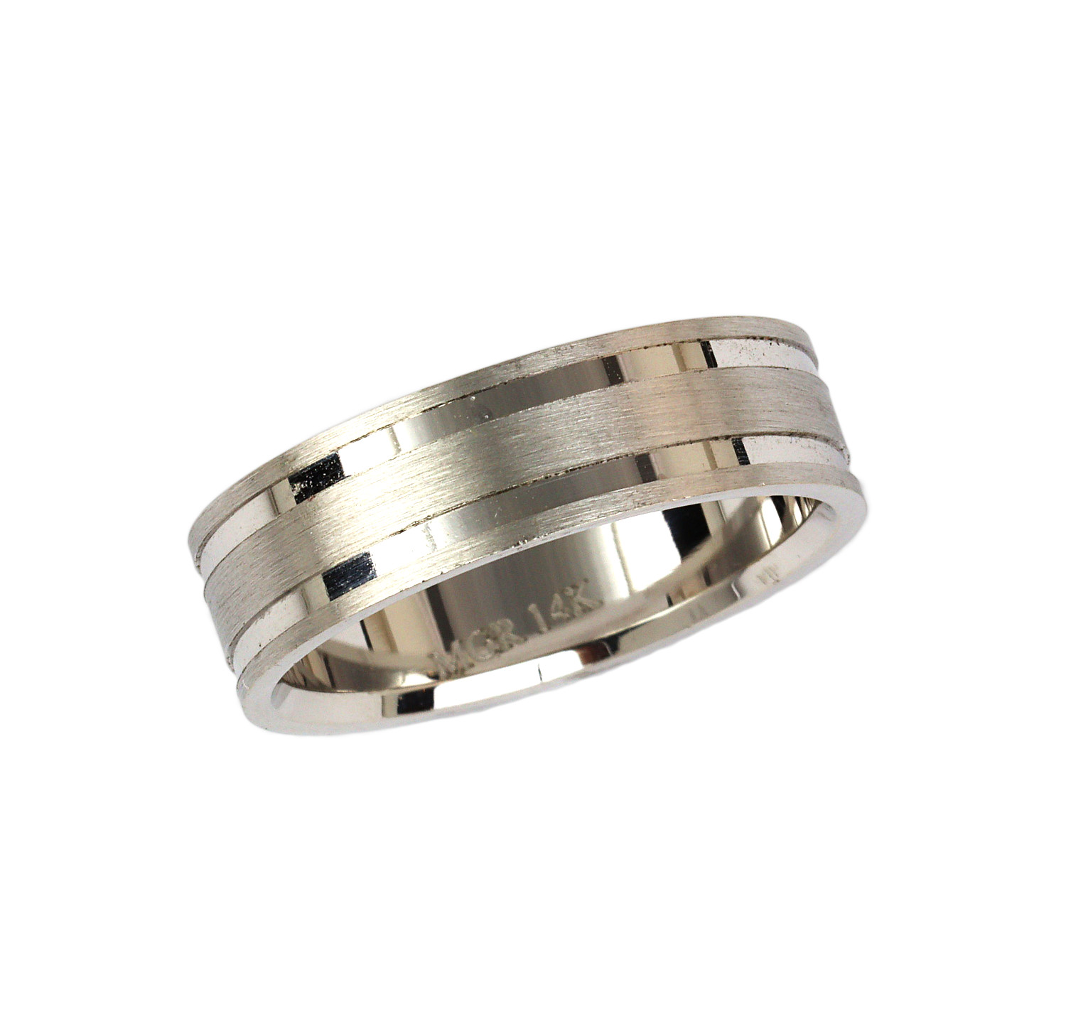 Featured image of this Men’s 14k White Gold Band Ring