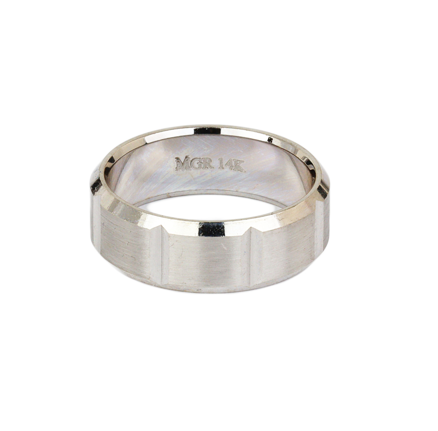 Gallery image of this Men’s 14k White Gold Band Ring