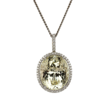 Featured image of this Women’s 14k White Gold Triphane, Diamond Necklace