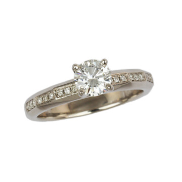 Featured image of this Women’s 14k White Gold Diamond Bridal Ring EGL Cert.