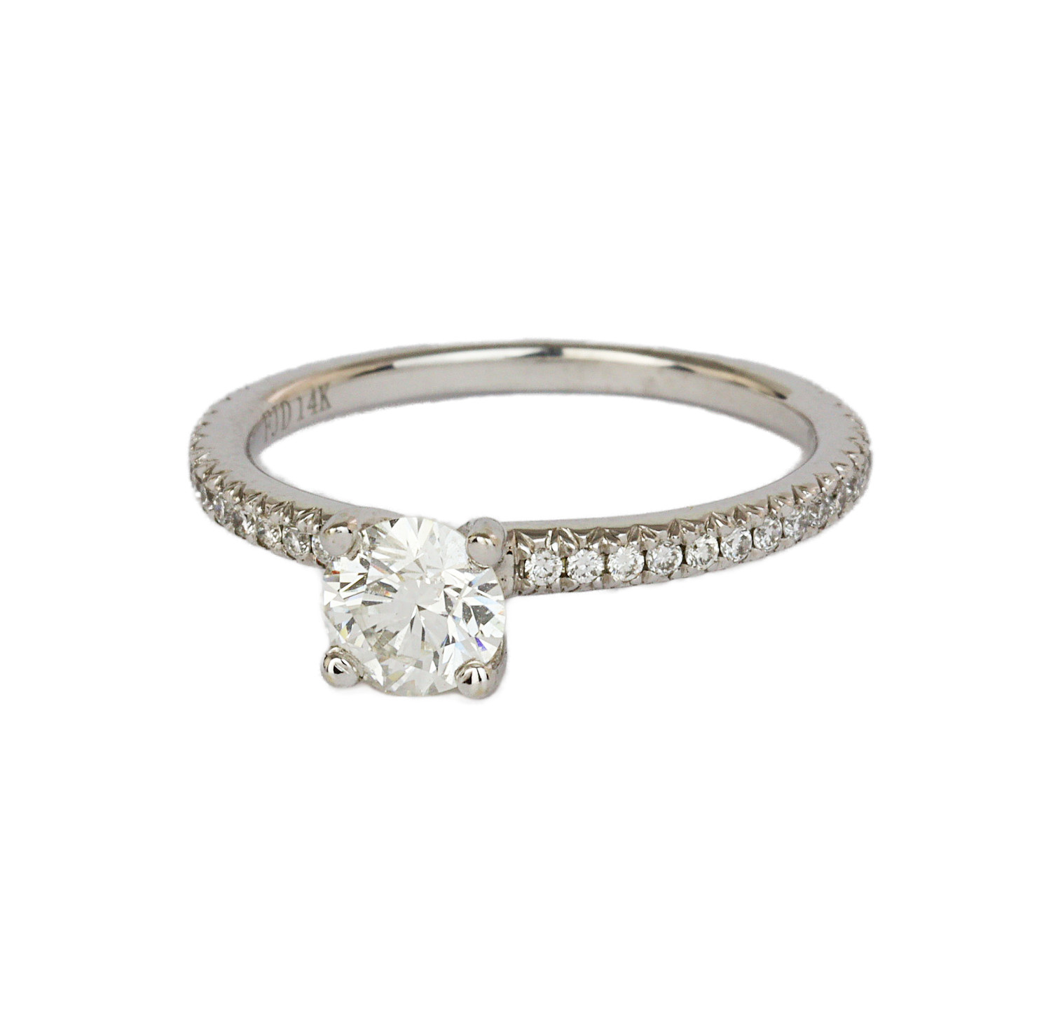 Gallery image of this Women’s 14k White Gold Diamond Bridal Ring EGL Cert.
