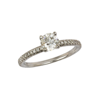 Featured image of this Women’s 14k White Gold Diamond Bridal Ring EGL Cert.