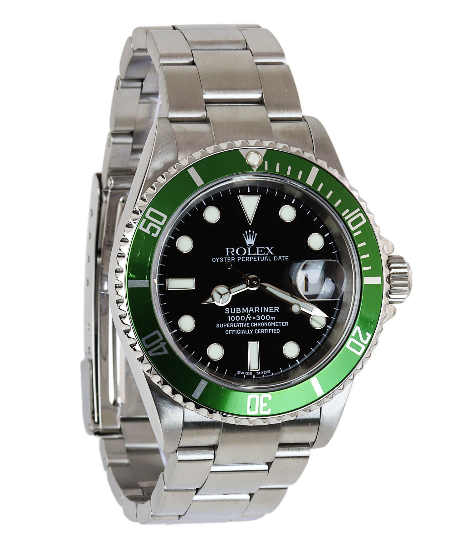 Gallery image of this Men’s Stainless Steel Submariner “Kermit” Rolex Wristwatch – 40mm Case