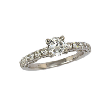 Featured image of this Women’s Platinum Diamond Bridal Ring EGL Cert.