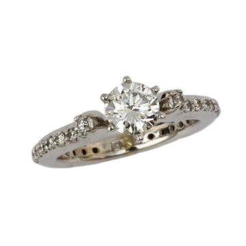 Featured image of this Women’s 14k White Gold Diamond Bridal Ring EGL Cert.