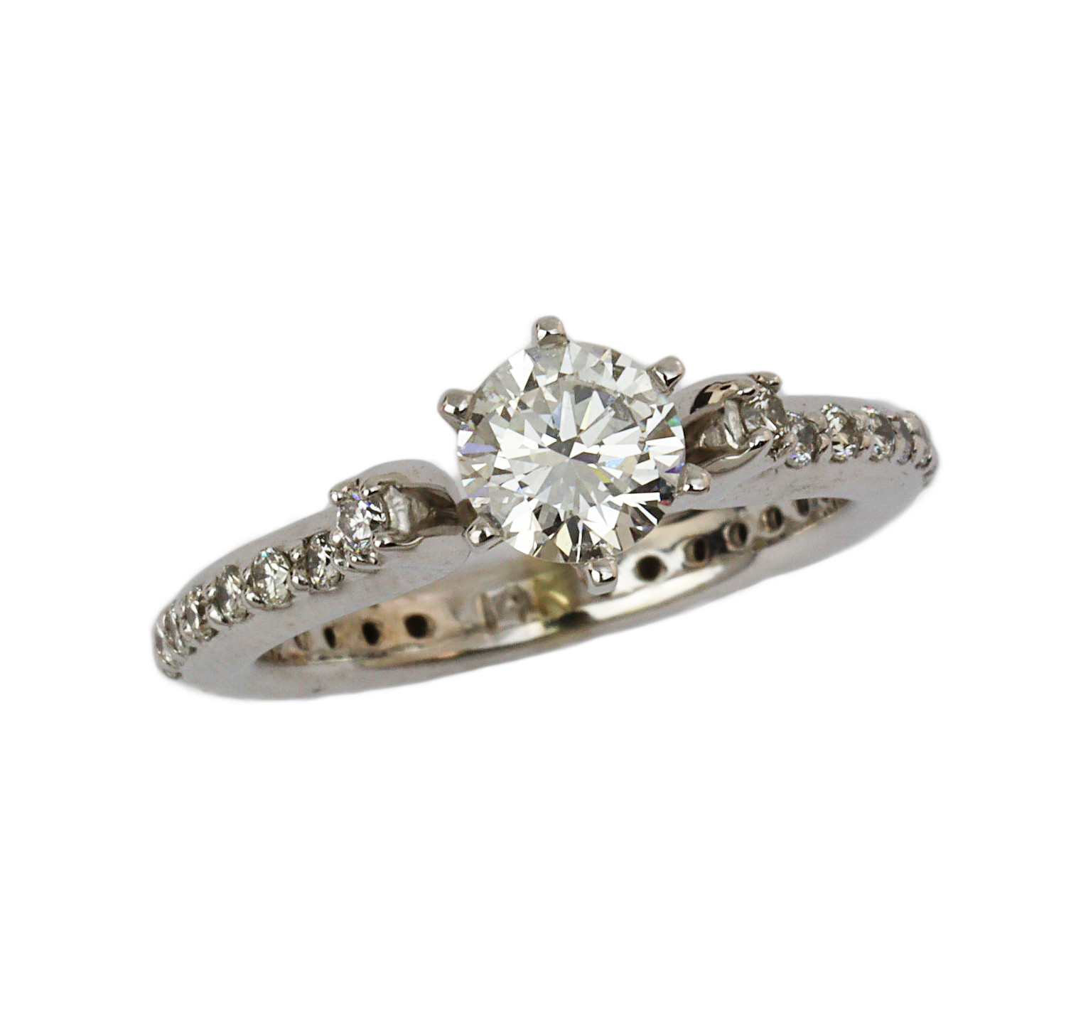 Featured image of this Women’s 14k White Gold Diamond Bridal Ring EGL Cert.