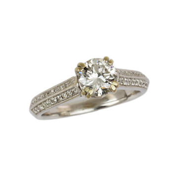 Featured image of this Women’s 14k White Gold Diamond Bridal Ring EGL Cert.