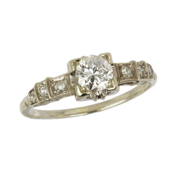 Featured image of this Women’s 14k White Gold Diamond Bridal Ring EGL Cert.