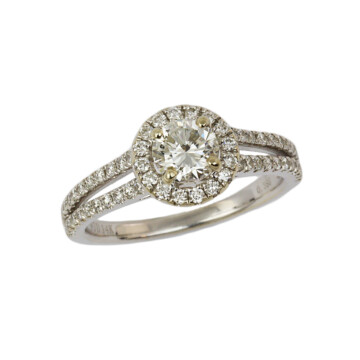 Featured image of this Women’s 14k White Gold Diamond Bridal Ring EGL Cert.