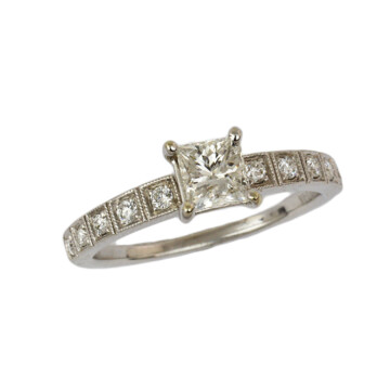Featured image of this Women’s 14k White Gold Diamond Bridal Ring EGL Cert.