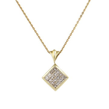 Featured image of this Women’s 14k Yellow Gold Diamond Necklace