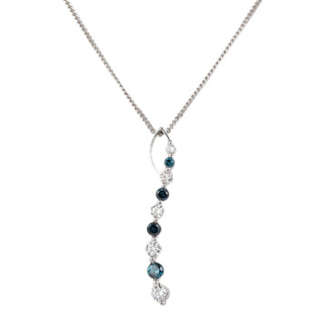 Featured image of this Women’s 14k White Gold Diamond Journey of Love Necklace