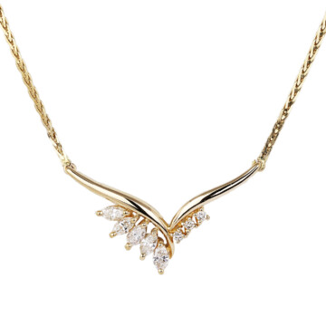 Featured image of this Women’s 14k Yellow Gold Diamond Necklace
