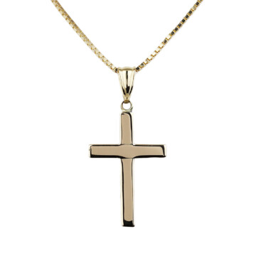 Featured image of this Women’s 14k Yellow Gold Cross Necklace