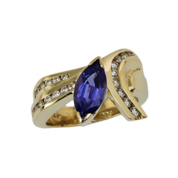 Featured image of this Women’s 14k Yellow Gold Diamond, Tanzanite Ring