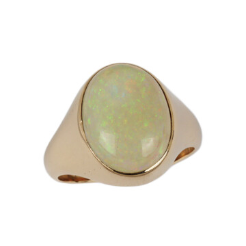 Featured image of this Men’s 14k Yellow Gold Opal Ring