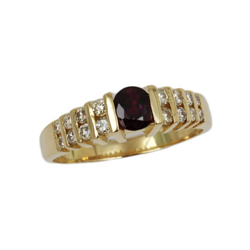 Featured image of this Women’s 14k Yellow Gold Diamond, Ruby Ring