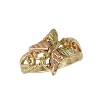 Featured image of this Women’s 10k Black Hills Gold Butterfly Ring