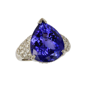 Featured image of this Women’s 14k White Gold Diamond, Tanzanite Ring