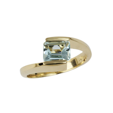 Featured image of this Women’s 14k Yellow Gold Aquamarine Ring