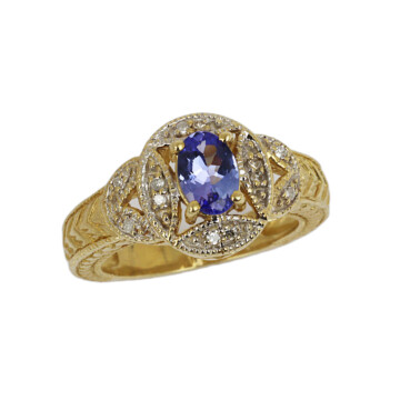 Featured image of this Women’s 14k Yellow Gold Diamond, Tanzanite Ring