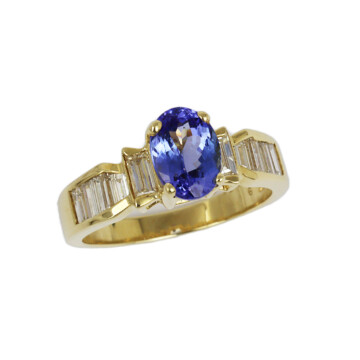 Featured image of this Women’s 14k Yellow Gold Diamond, Tanzanite Ring