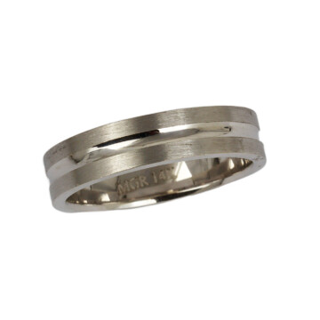 Featured image of this Men’s 14k White Gold Band Ring