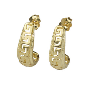 Featured image of this Women’s 14k Yellow Gold Greek Key Stud Earrings